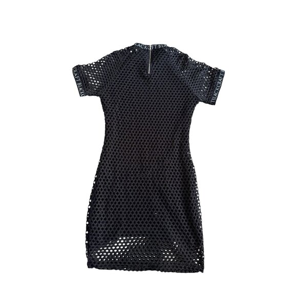 BLACKCRAFT Black Mesh Logo Bodycon Dress Size Large - Picture 2 of 8